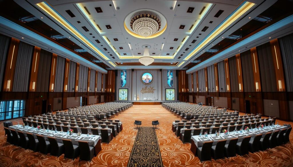 Interior megah Main Hall Sutera Hall Alam Sutera dengan pencahayaan elegan