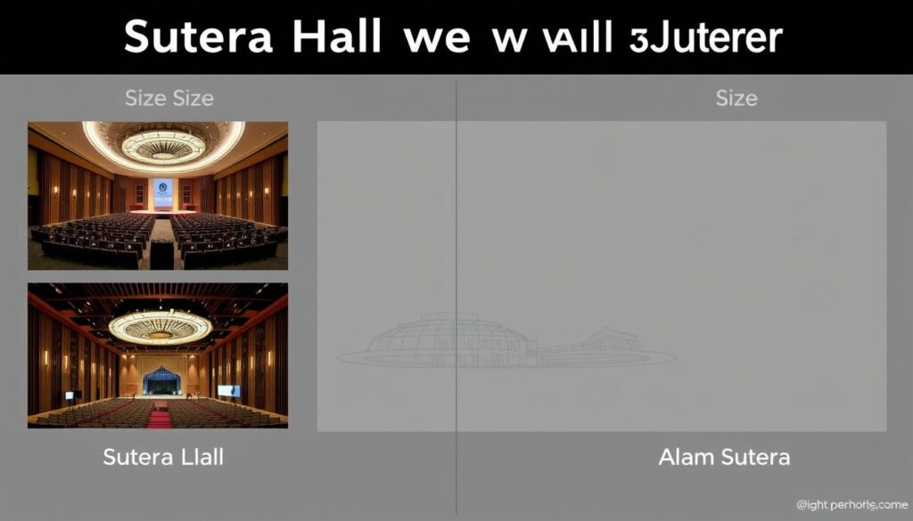 Perbandingan visual Sutera Hall dengan venue lain di Alam Sutera