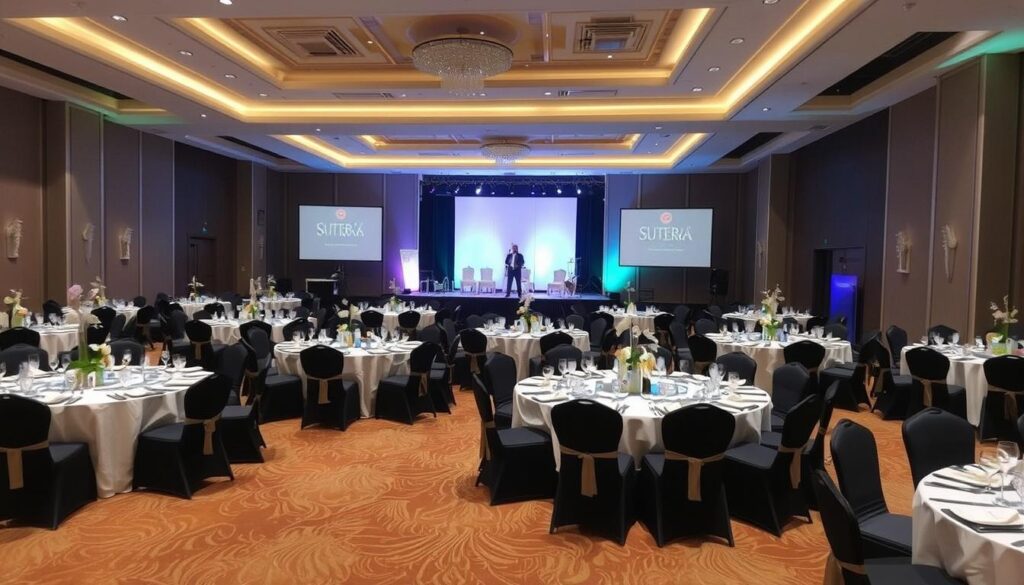 Setup gala dinner di Sutera Hall Alam Sutera South Tangerang