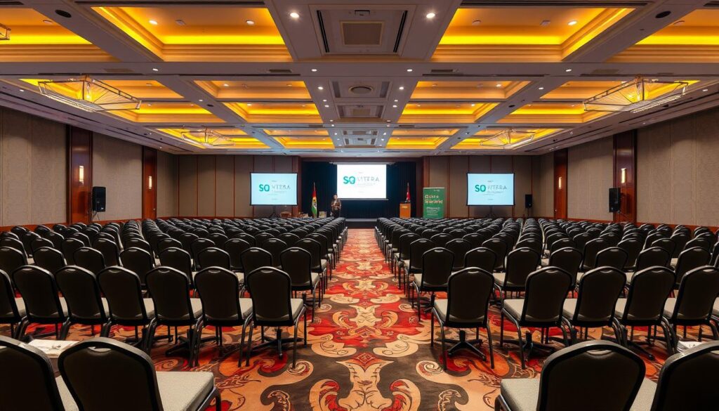 Setup konferensi di Sutera Hall Alam Sutera South Tangerang