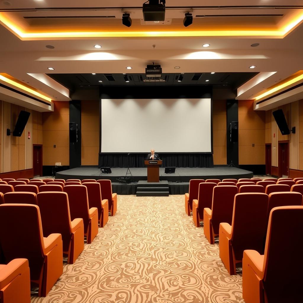 Setup seminar profesional di Sutera Hall
