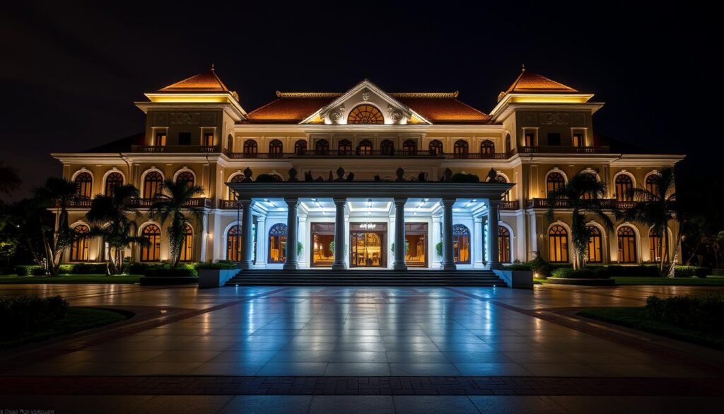 Sutera Hall Alam Sutera pada malam hari dengan pencahayaan mewah