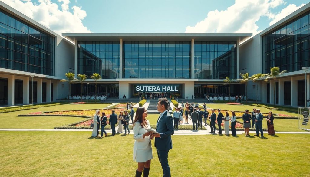 A grand view of Sutera Hall, an expansive event venue in Tangerang.