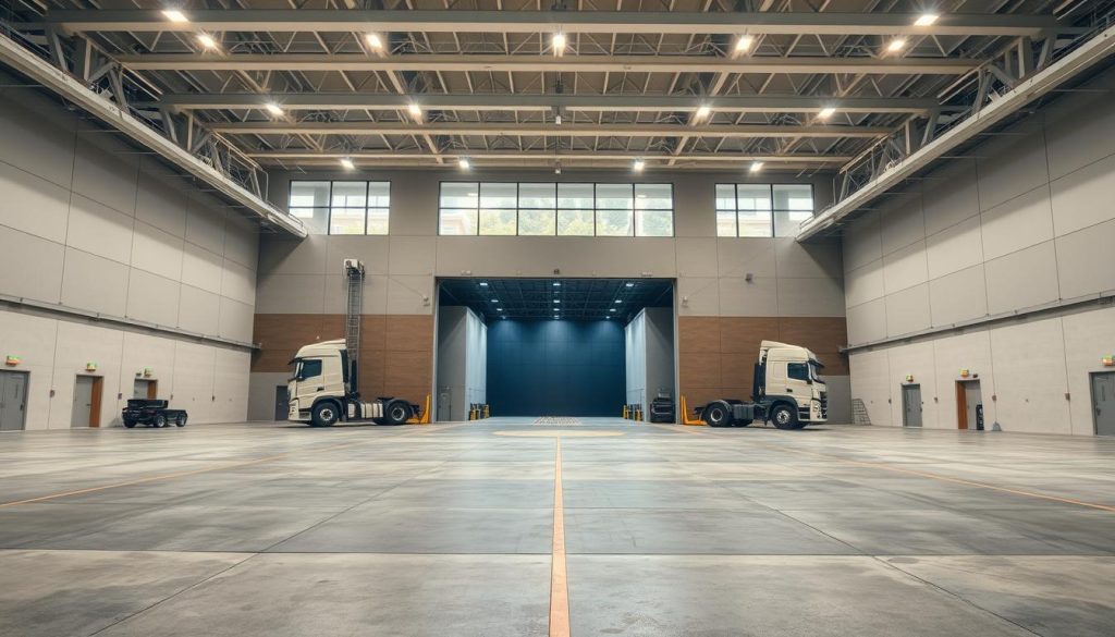 venue pameran dengan akses loading dock besar